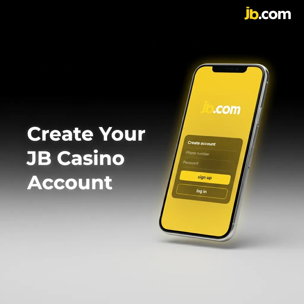 JB Casino iPhone sign-up screen: tap Join, enter email/phone and password, choose CAD, confirm age/location, KYC later
