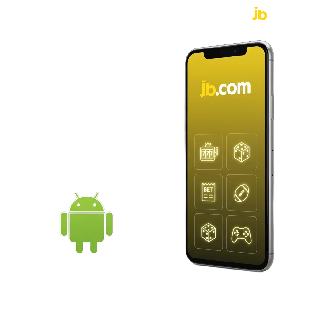 Écran d’un smartphone Android montrant l’app JB Casino, paris et jeux au Canada, appli gratuite et expérience fluide.