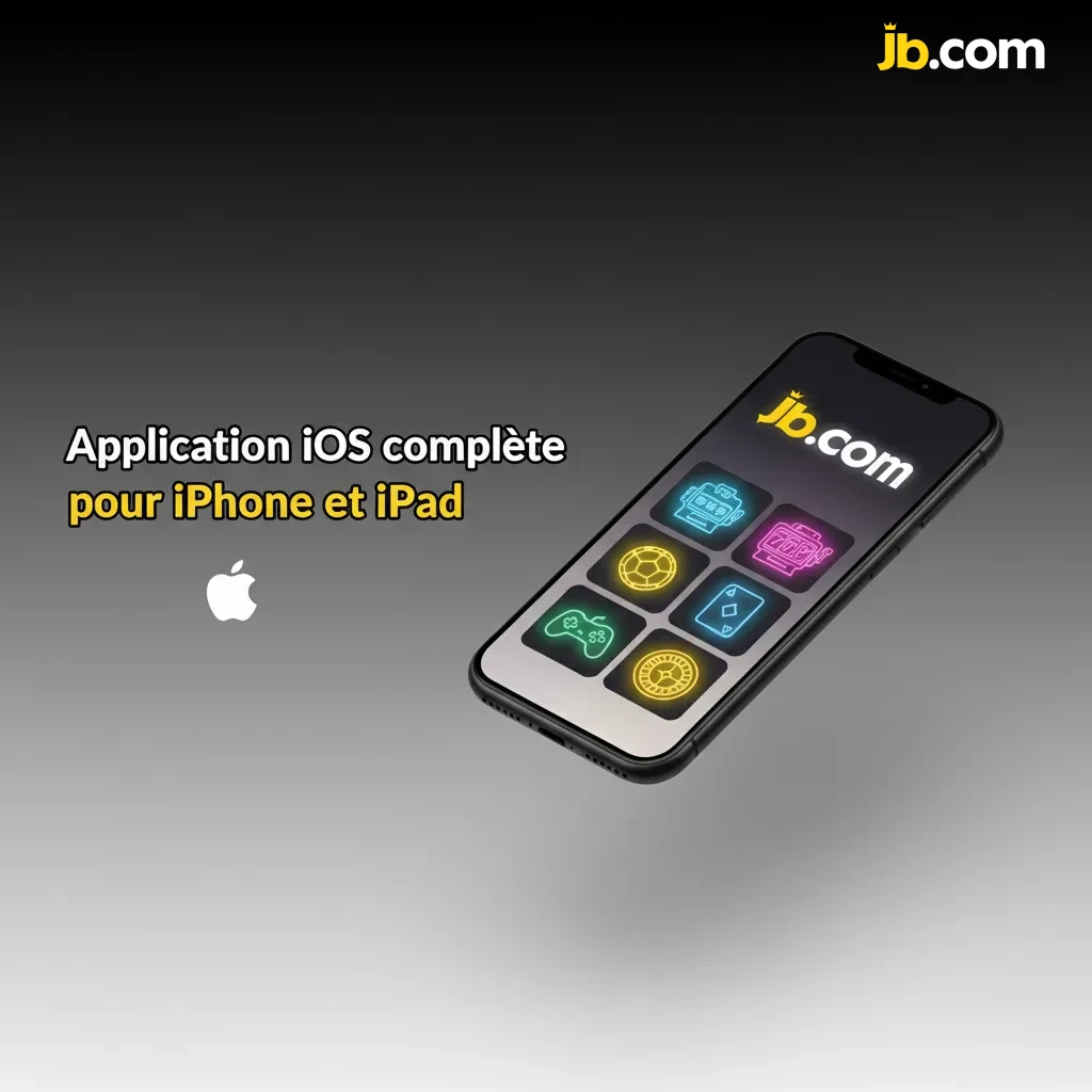 Application iOS JB Casino pour iPhone et iPad, gratuite et légère; iOS 12+, paris, casino, paiements et assistance.