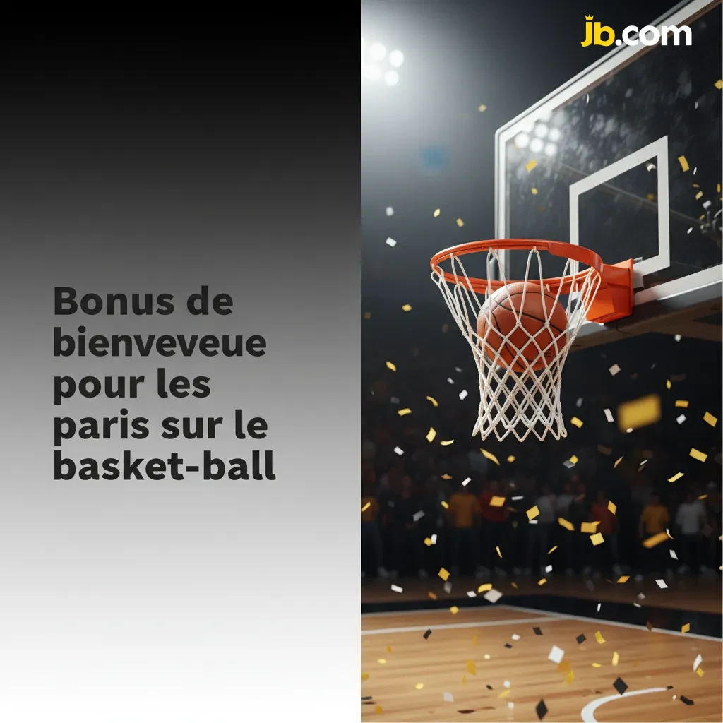 Bannière avec ballon de basket: bonus de bienvenue paris basket, dépôt ou crédits de pari, pré-match et live, conditions.