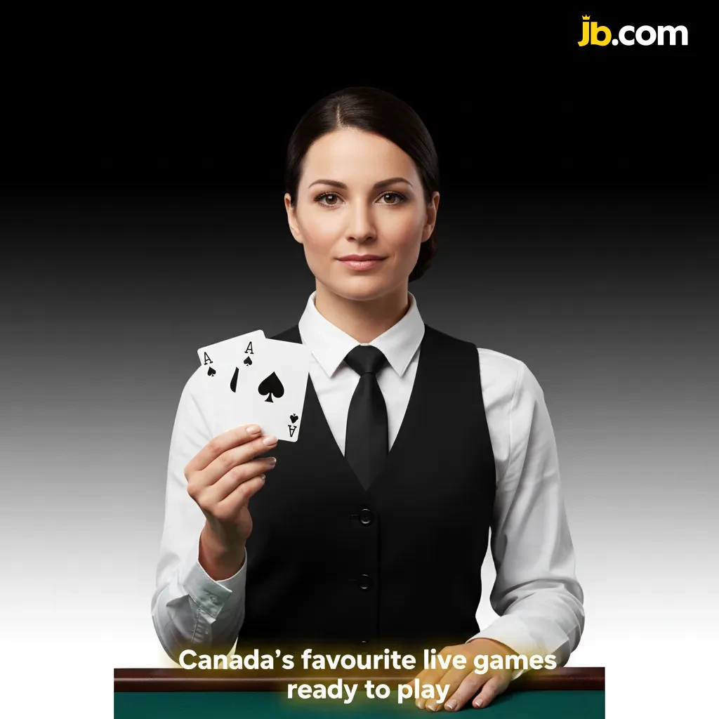 Live dealer lineup for Canada: roulette, blackjack, baccarat, game shows with friendly croupiers in HD studios.