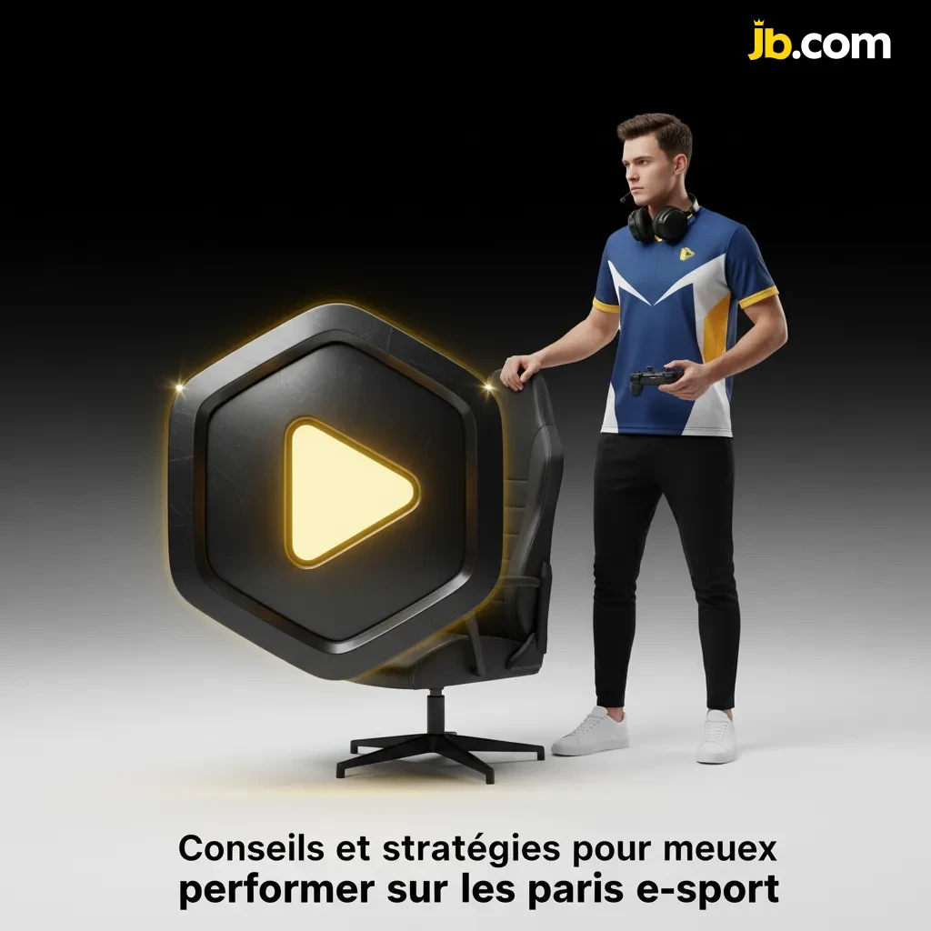 Infographie: stratégies de paris e-sport - gérer bankroll, analyser équipes, méta, spécialisation, cashout, limites.
