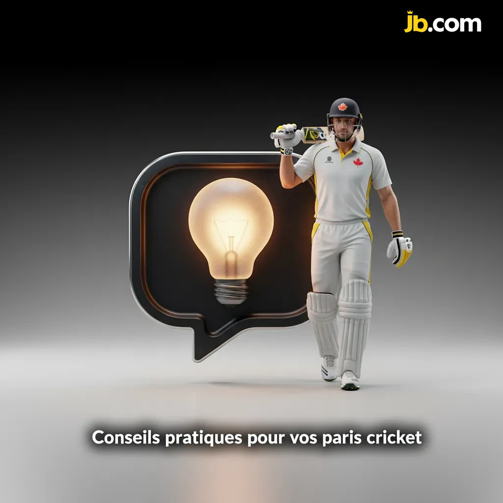 Infographie conseils paris cricket: forme équipes, météo et terrain, gestion bankroll, construction paris, live, outils.