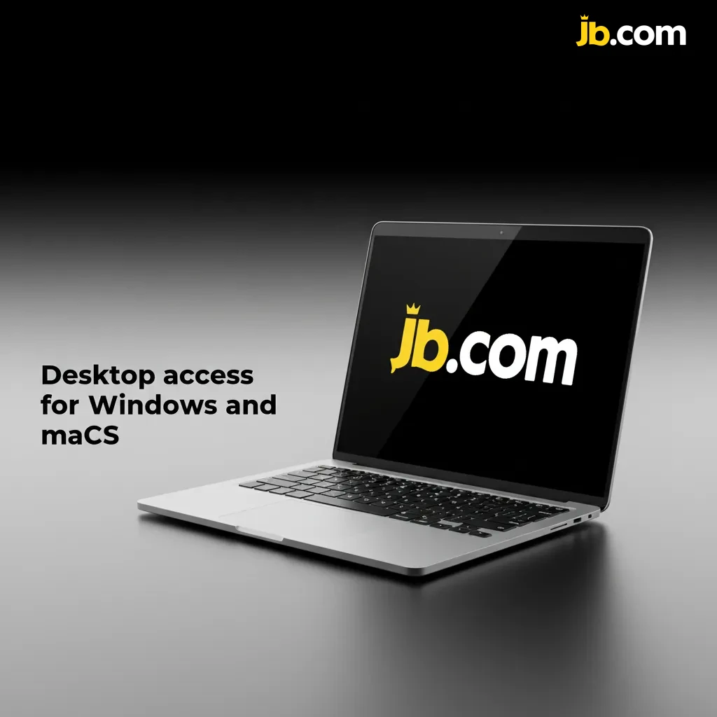 JB Casino website in a browser on Windows and macOS; no PC client needed, instant updates.