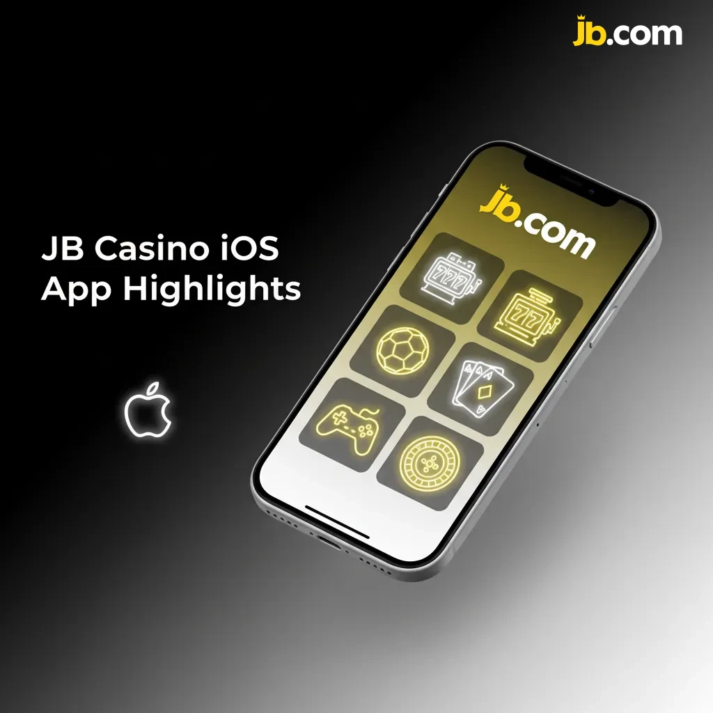 JB Casino iOS app on iPhone and iPad, sportsbook, slots, live casino, fast banking; iOS 12+, 150MB; switch betting/casino.