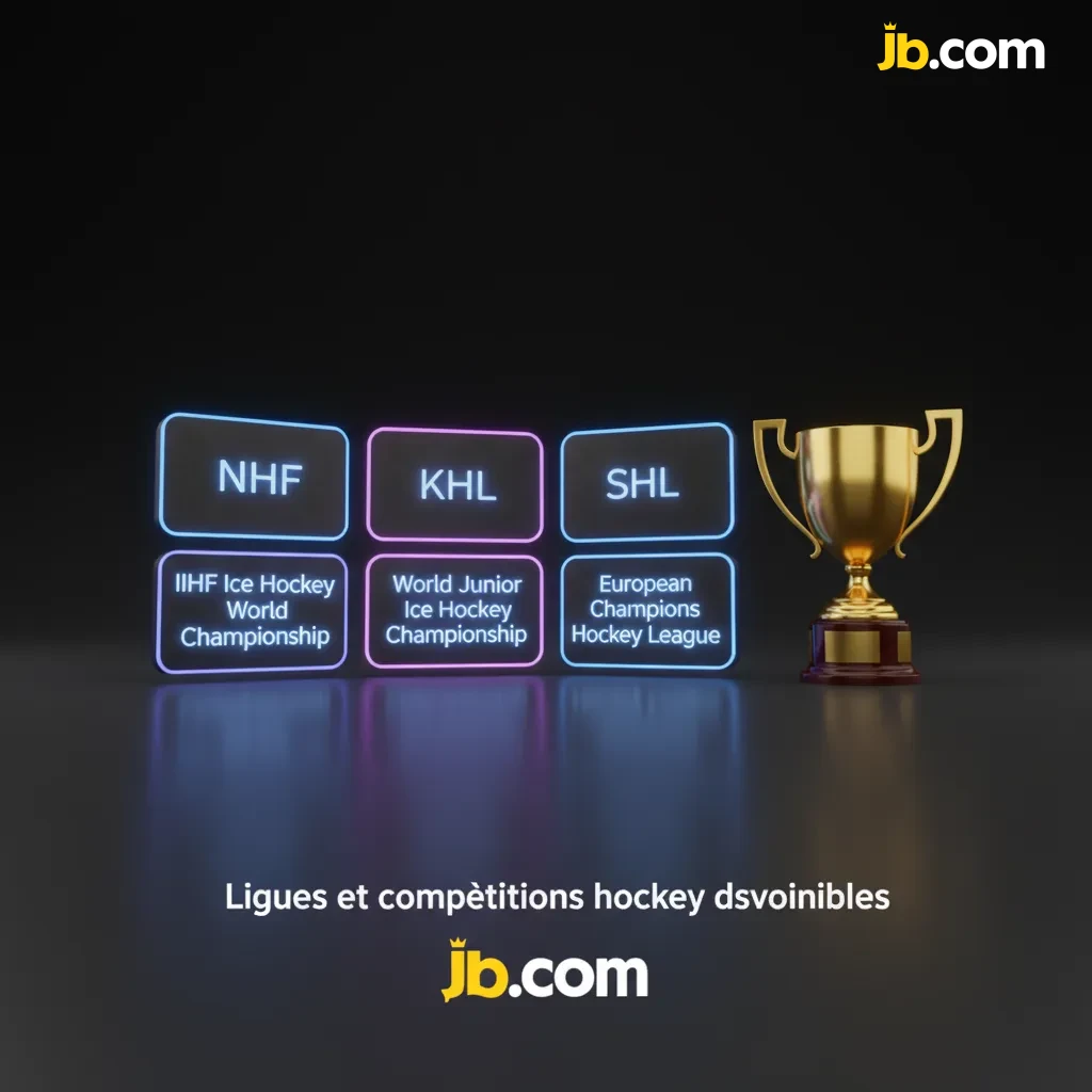 Liste des ligues et compétitions de hockey avec cotes: NHL, Coupe Stanley, AHL, LCH, LPHF, IIHF, SHL, Liiga, DEL.