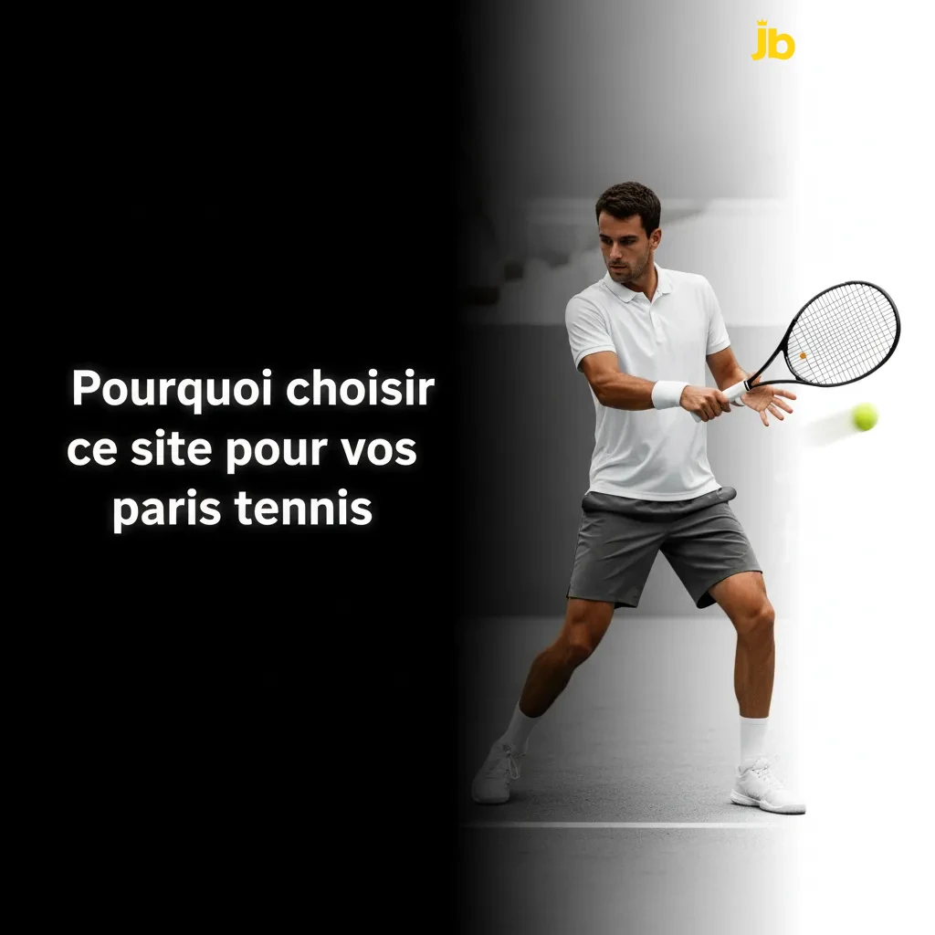 Bannière: site de paris tennis avec cotes ATP/WTA, live, cash out, stats, multi formats, paiements Canada, jeu responsable.