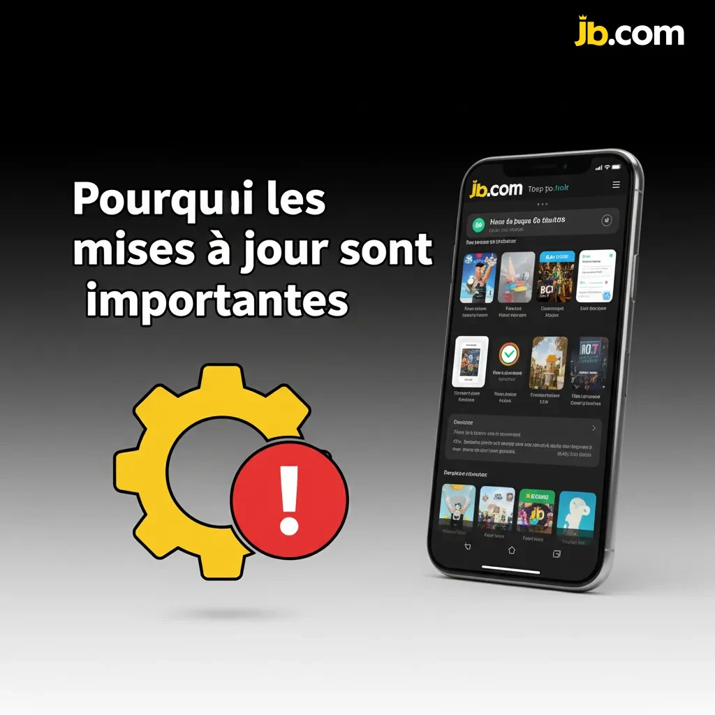 Smartphone affichant une mise à jour: sécurité, vitesse, nouveaux marchés et jeux, notifications et paiements à jour.