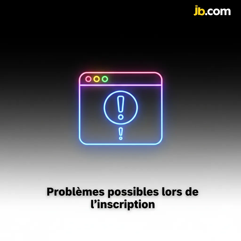 Infographie listant des problèmes d’inscription et solutions: code non reçu, document flou, adresse, dépôt, compte existant