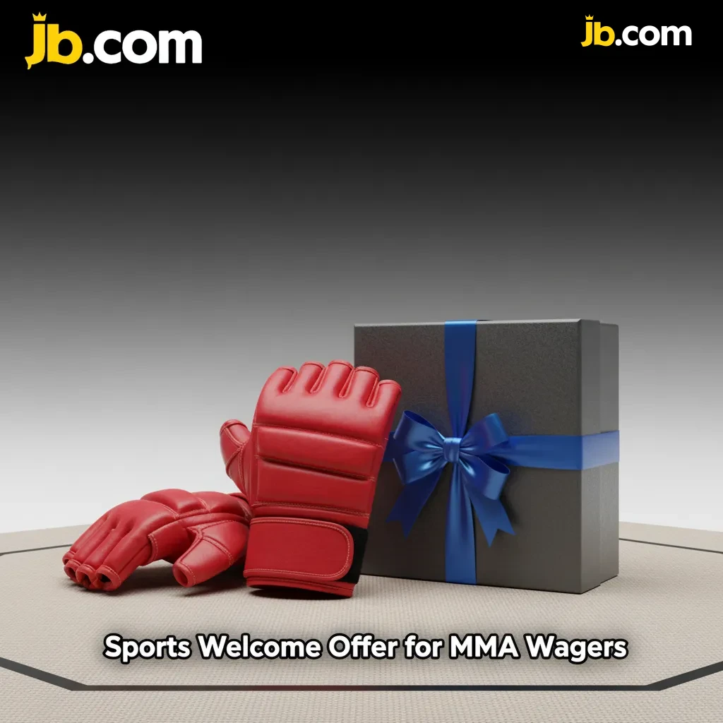 Sports welcome offer banner for MMA pre-fight and live bets showing percent match, max bonus in CAD; terms apply.