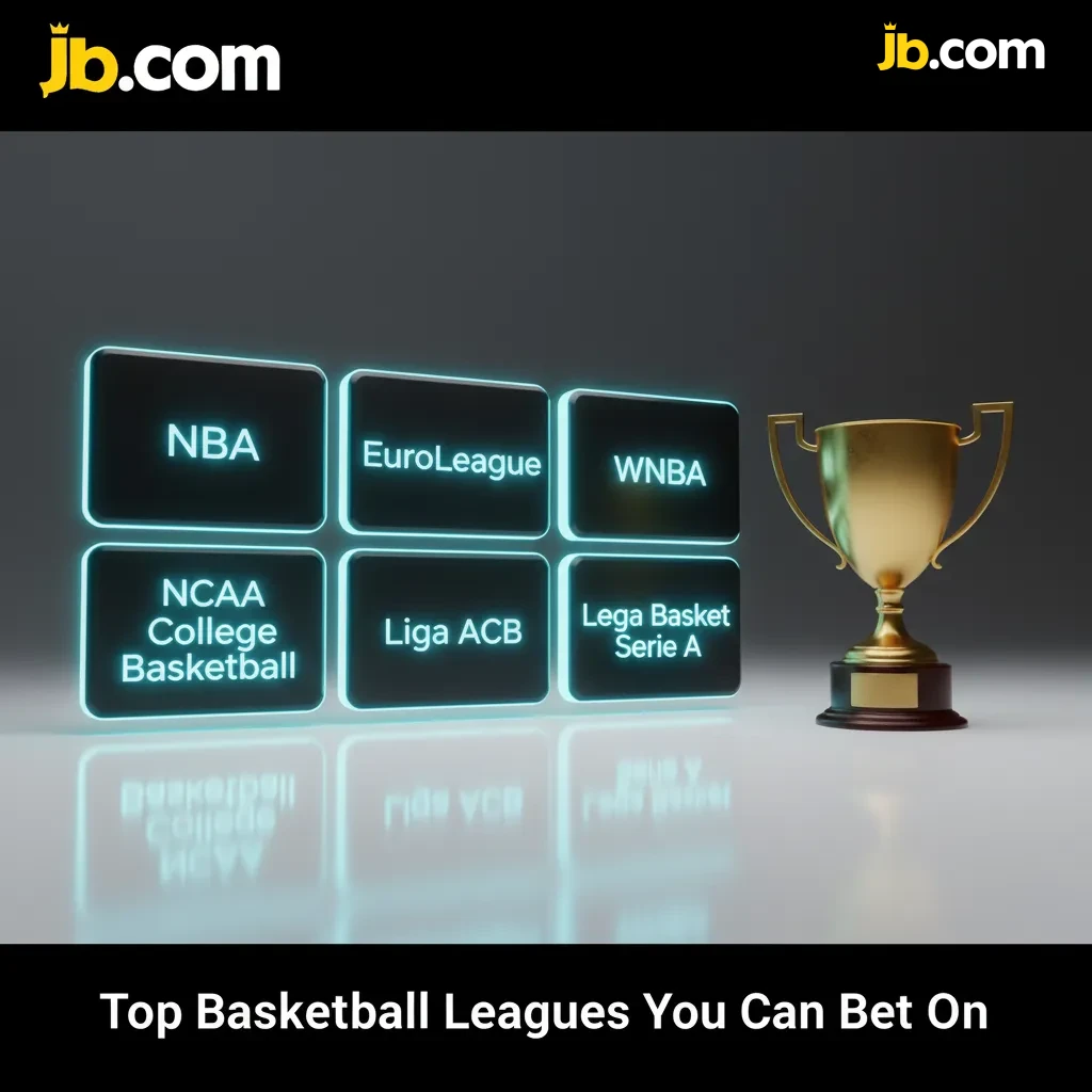Top basketball leagues to bet on: NBA, WNBA, NCAA DI, EuroLeague, EuroCup, CEBL, and FIBA events.