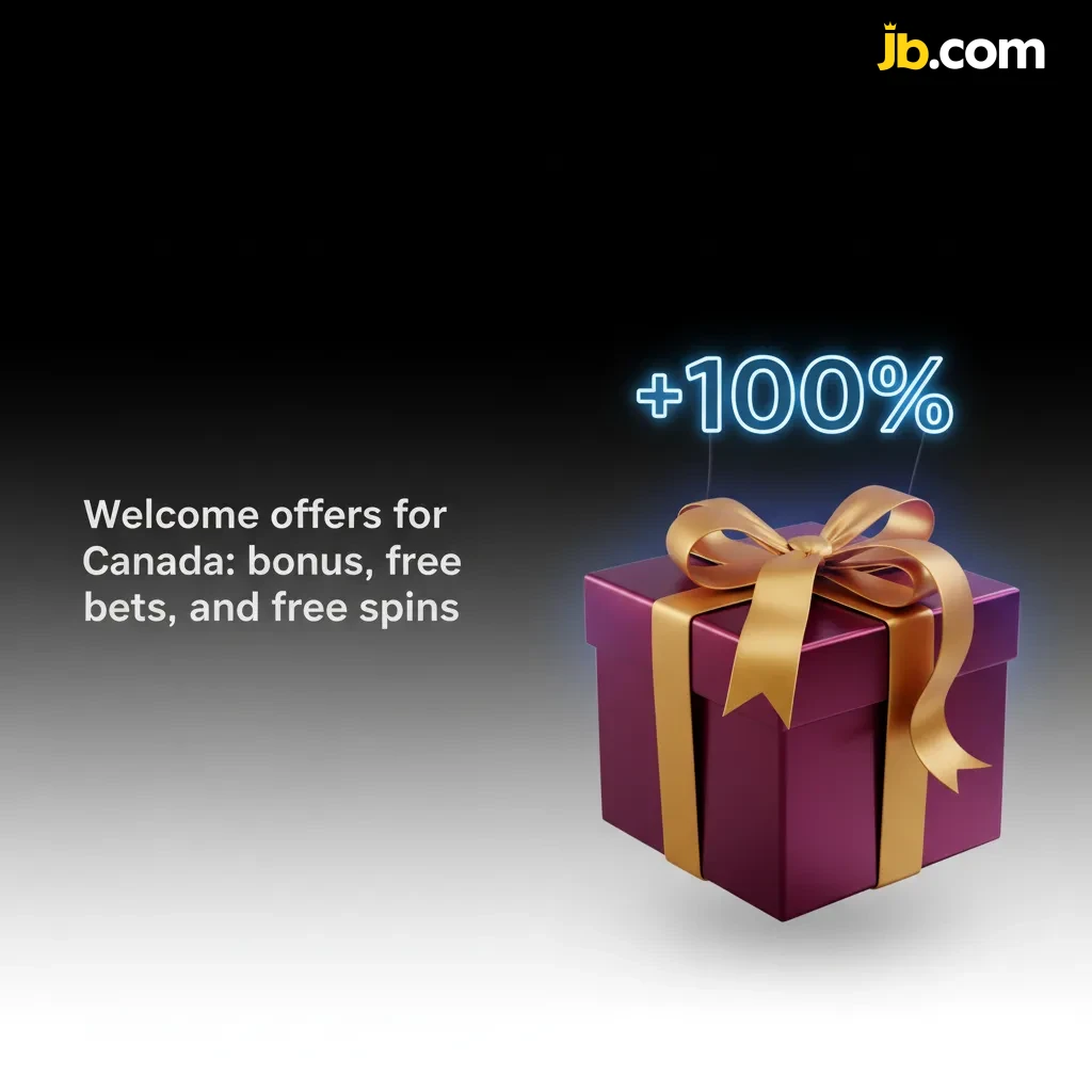 JB Casino Canada welcome offers: 120% first deposit bonus, 20 free bets, up to 400 free spins. Terms apply.