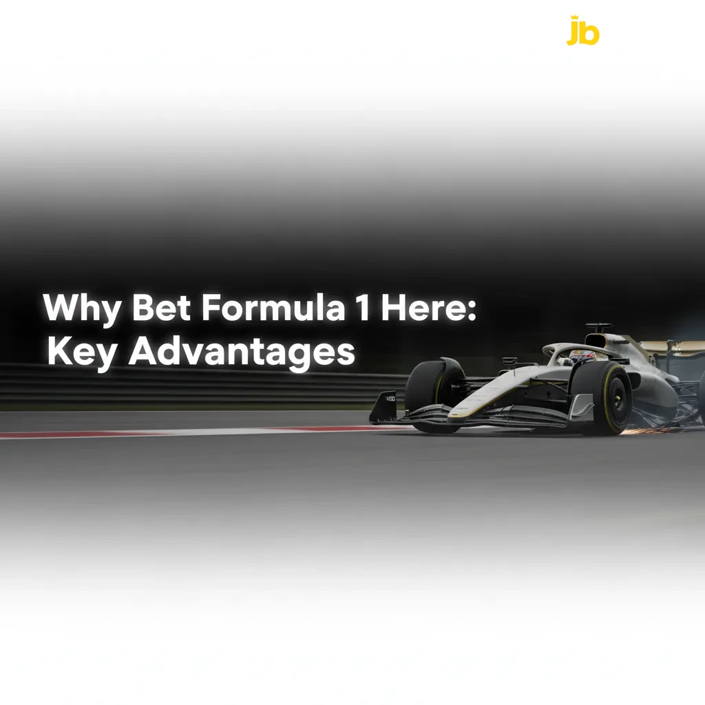 Banner 'Why Bet F1 Here': deep markets, live betting, Cash Out, sharp odds, fast settlement, parlays, stats, safer play tools