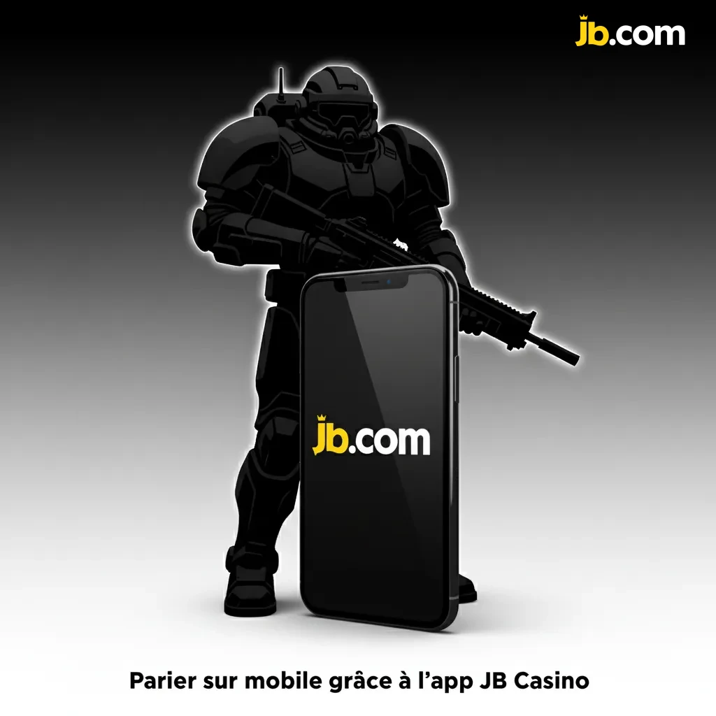 Écran de smartphone avec l’app JB Casino: paris SC2, cotes en direct et notifications pour parier en déplacement.