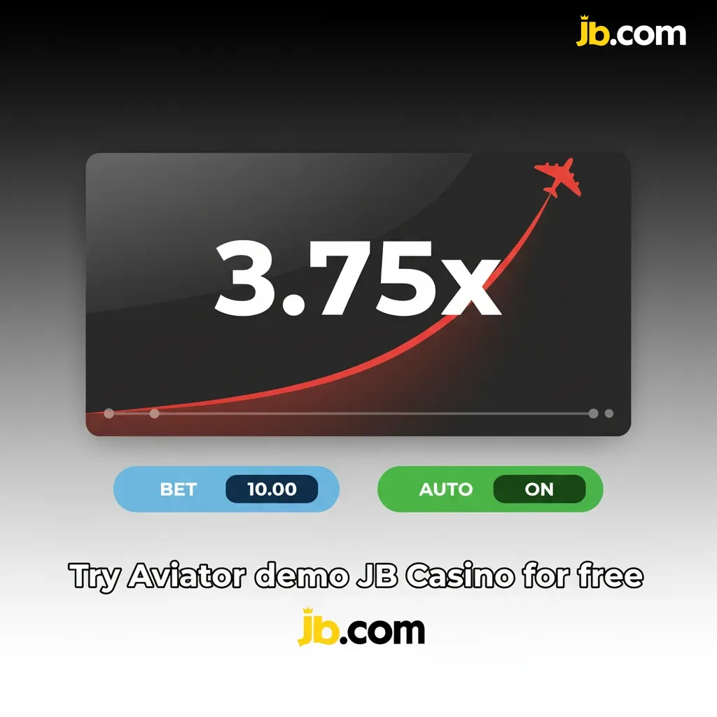 JB Casino Aviator demo with red plane; practice with virtual credits, auto bet, auto cashout, and 2-bet setup.