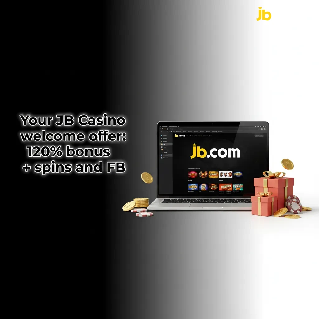 JB Casino welcome offer: up to 120% bonus + 20 free bets/400 free spins. $20 min deposit; wagering terms apply.